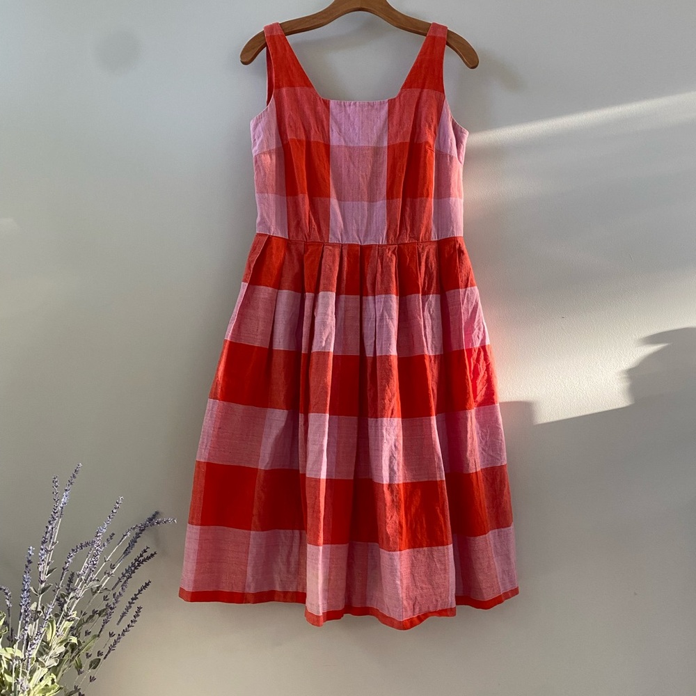 True Vintage Red and Pink Checkered Day Dress
